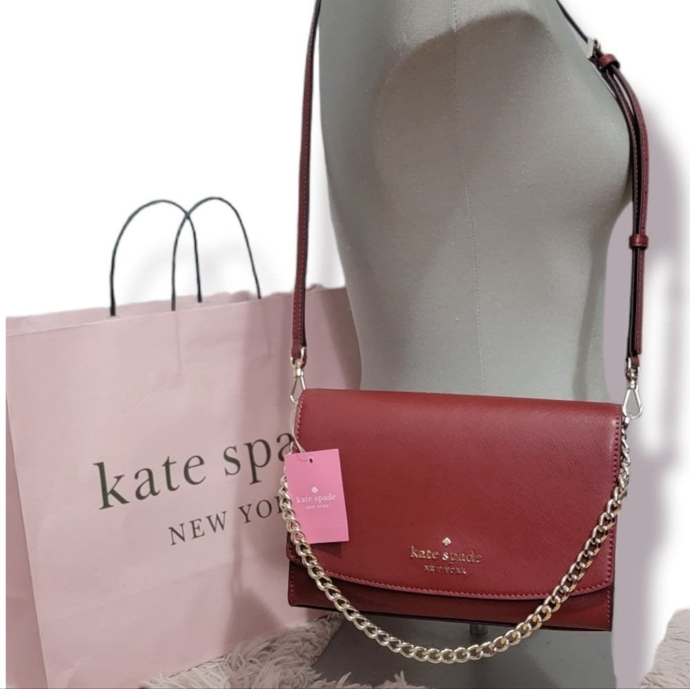 💙New Kate Spade Burgundy Saffiano Two way Bag